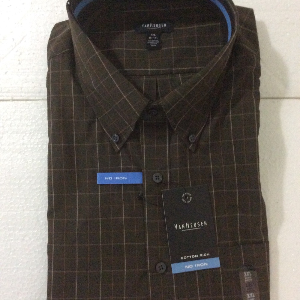 Vanheusen  cotton rich no iron xxl shirt